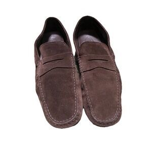Tod's Men's Brown Suede Penny Loafers Size 12.5 Driving Shoes Comfortable Travel